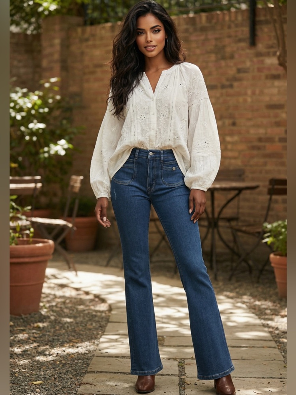 Anthropologie Pilcro The Icon Patch Pockets Flare Stretch Jeans Sizes 27 & 32